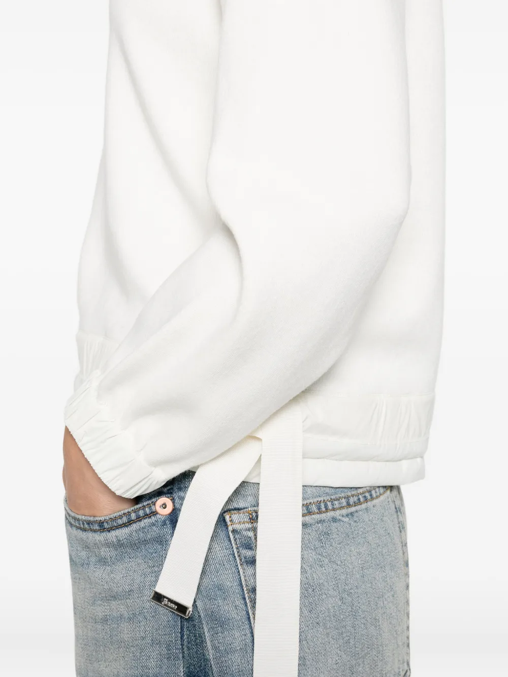 Herno tie-detail cotton top Wit