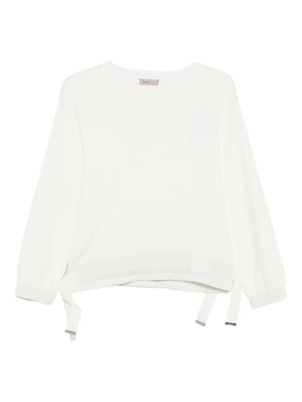 Herno tie-detail cotton top Wit