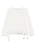 Herno tie-detail cotton top - White