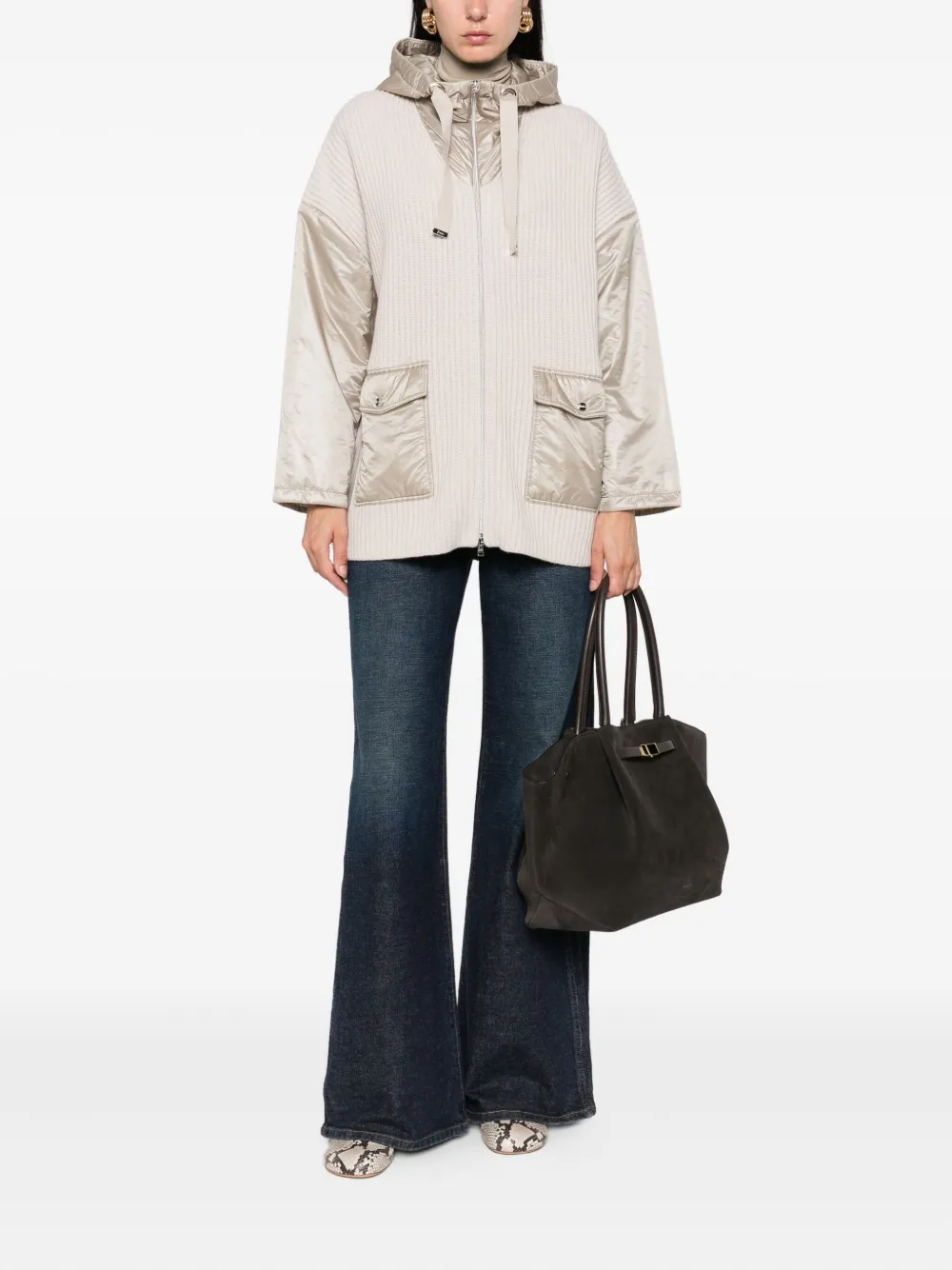 Herno ribbed wool hooded jacket | Oversized Jackets | Image 2