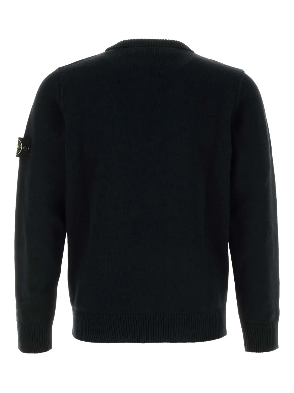 Stone Island 5100072 trui van katoenblend met ronde hals Zwart
