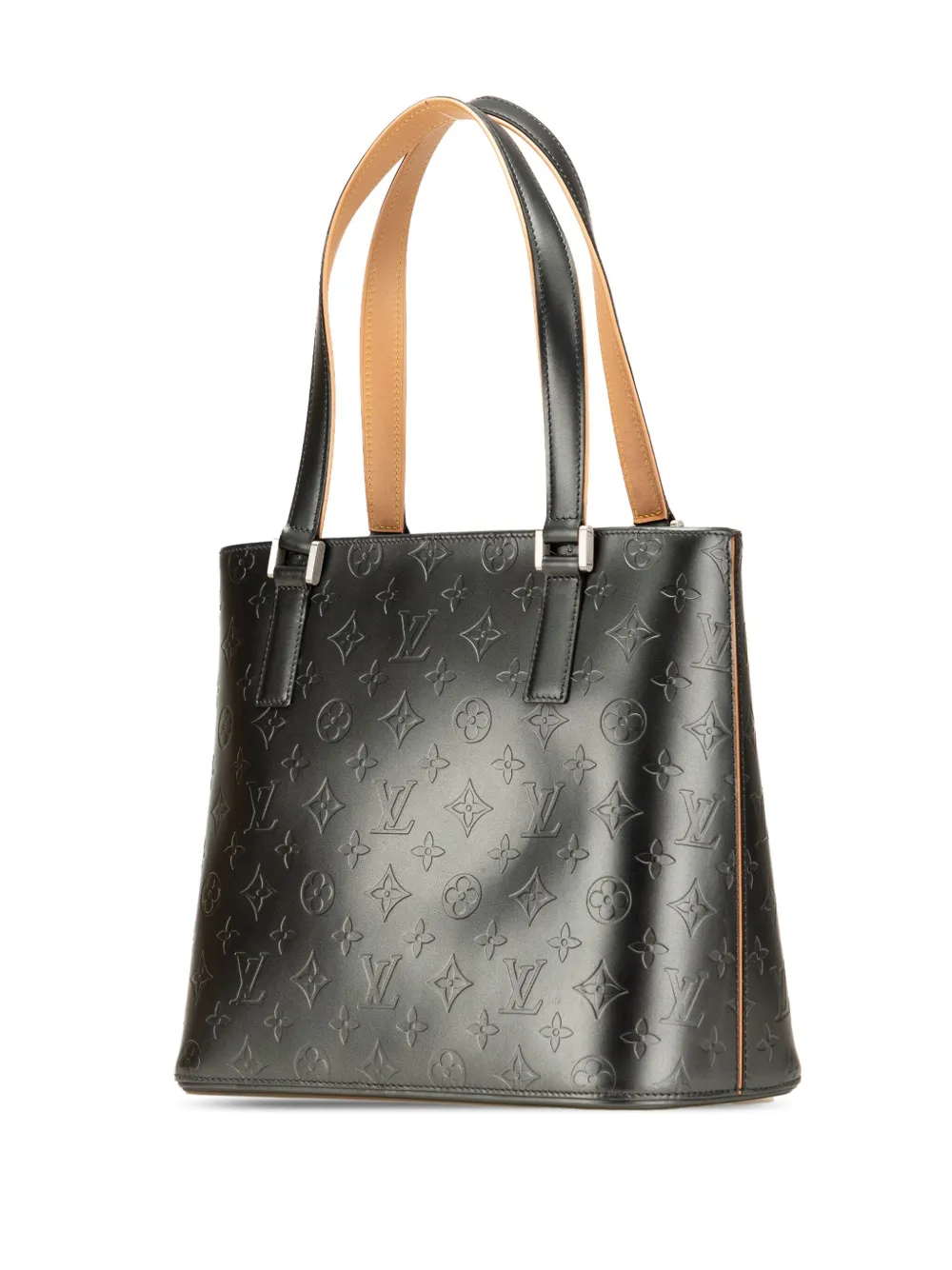 Pre-owned Louis Vuitton 2002 Monogram Mat Stockton Tote Bag In Gray