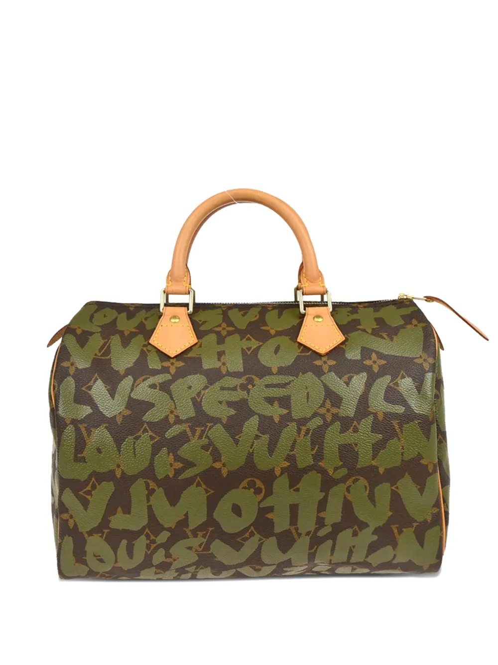 Louis Vuitton Pre-Owned 2001 モノグラム グラフィティ スピーディ 30 ハンドバッグ - グリーン Louis Vuitton Pre-Owned 2001 モノグラム グラフィティ スピーディ 30 ハンドバッグ - グリーン
