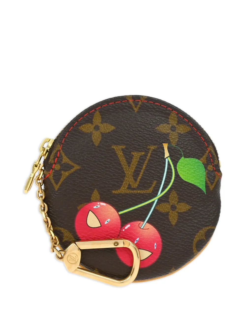Pre-owned Louis Vuitton X Takashi Murakami 2004 Cherry Porte Monnaie Rond Wallet