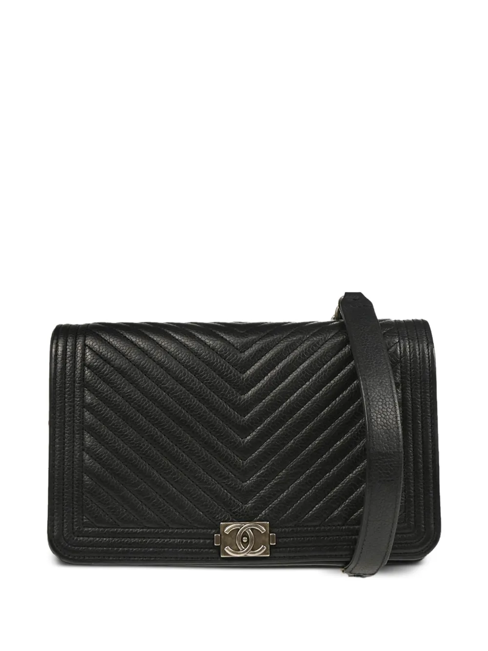 CHANEL Pre-Owned 2020s ボーイ シェブロン ミニバッグ - ブラック CHANEL Pre-Owned 2020s ボーイ シェブロン ミニバッグ - ブラック