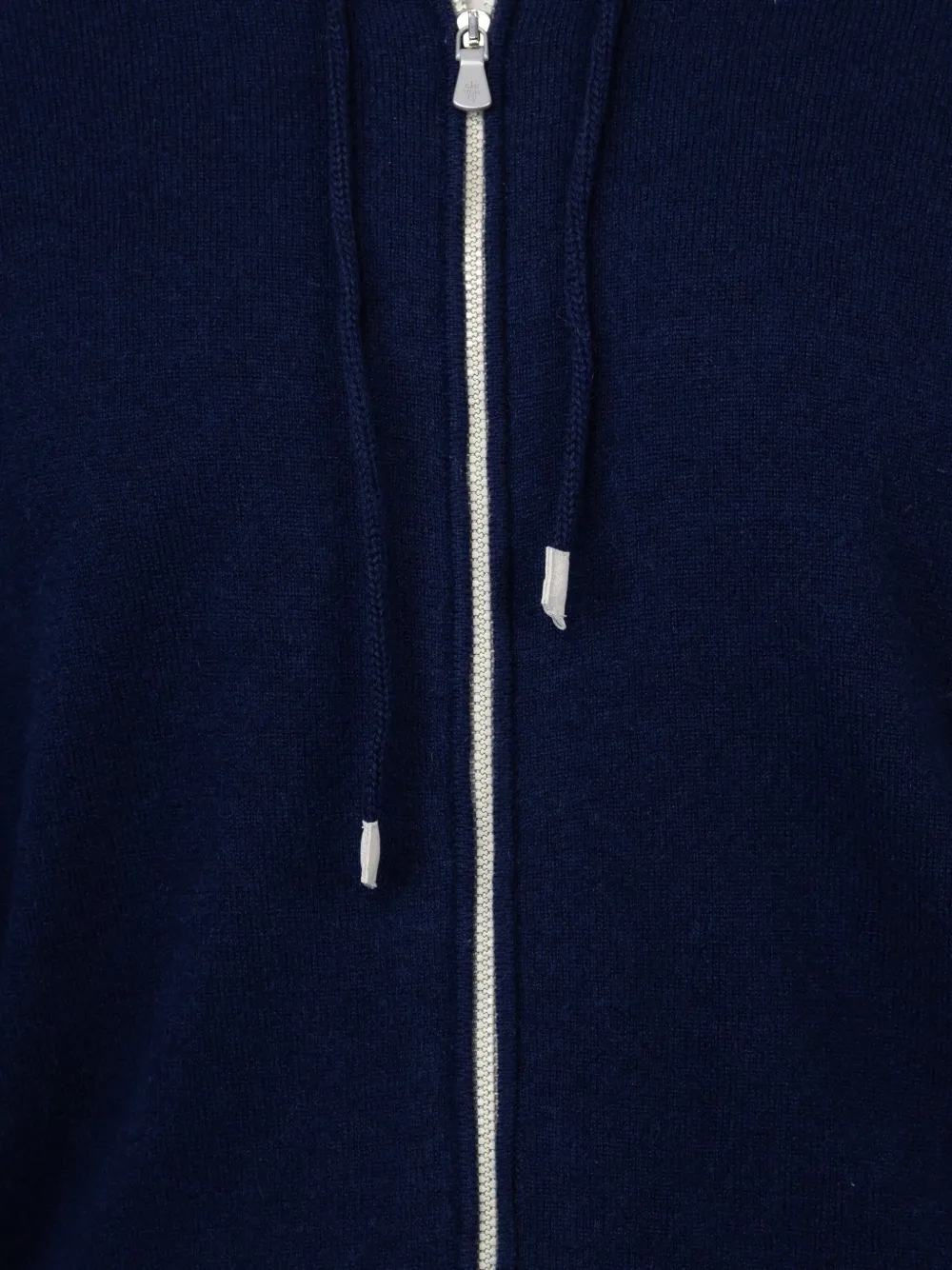 Eleventy hooded zip-up cashmere sweater Blauw