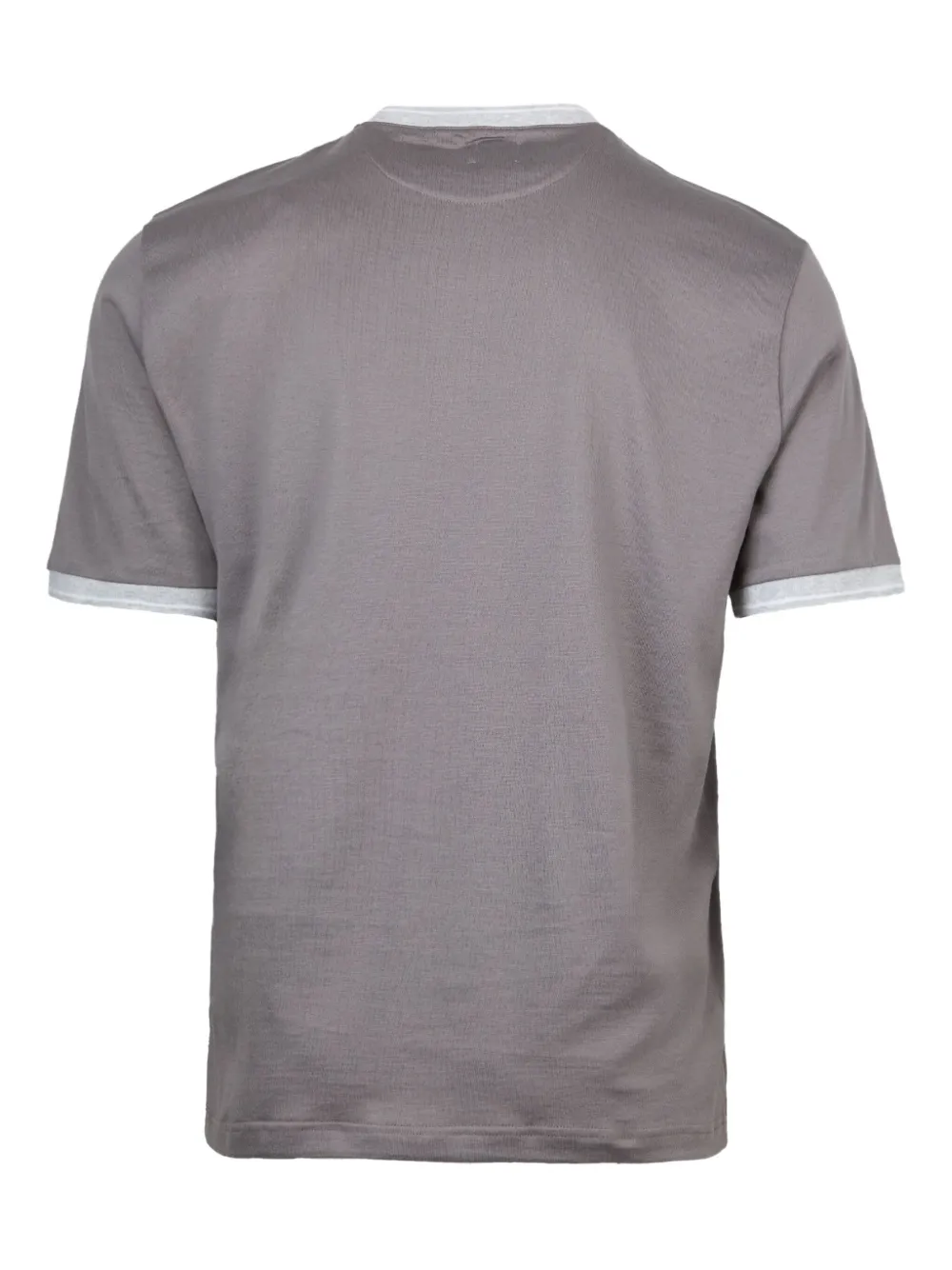 Eleventy contrast-trim T-shirt - Grijs