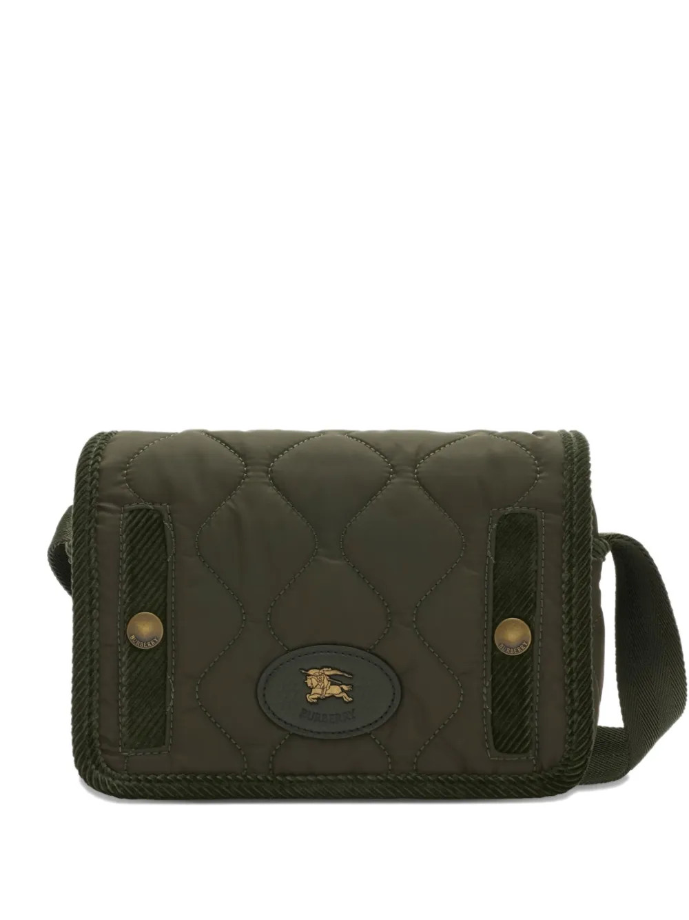 Burberry Clifton quilted messenger bag Groen