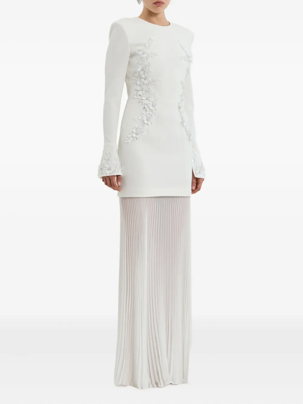 Rebecca Vallance Xanthe Long Sleeve Gown In White