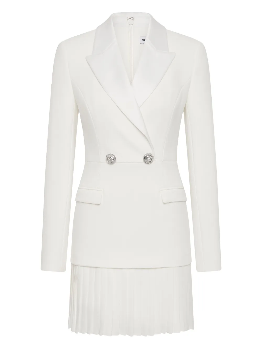 Rebecca Vallance pleated double-breasted dress | Neutrals | Image 1