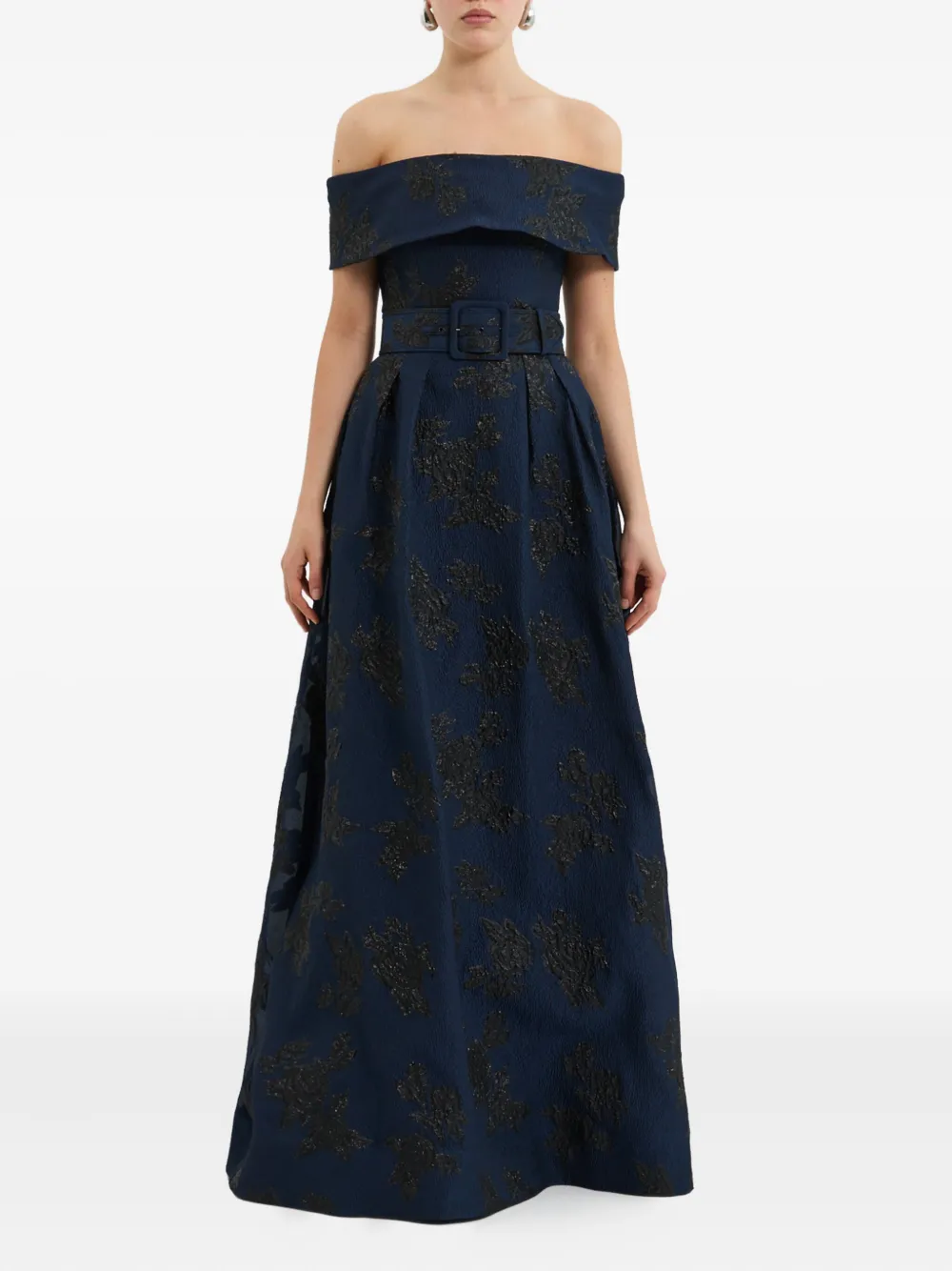 Rebecca Vallance Off-shoulder avondjurk - Blauw