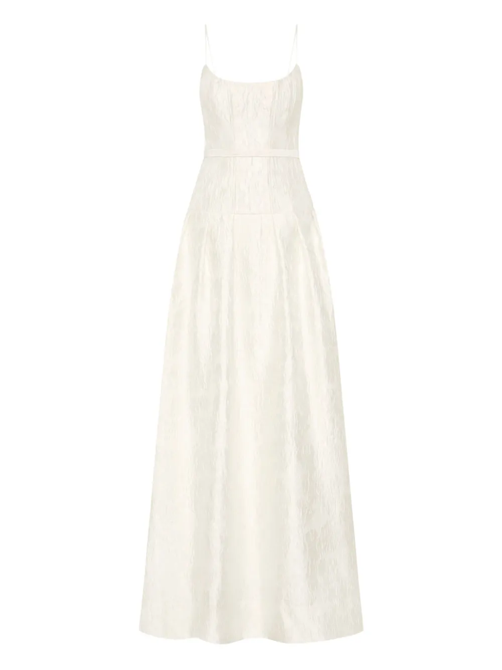 Rebecca Vallance Vanilla Dreams Textured-panelled Gown In White