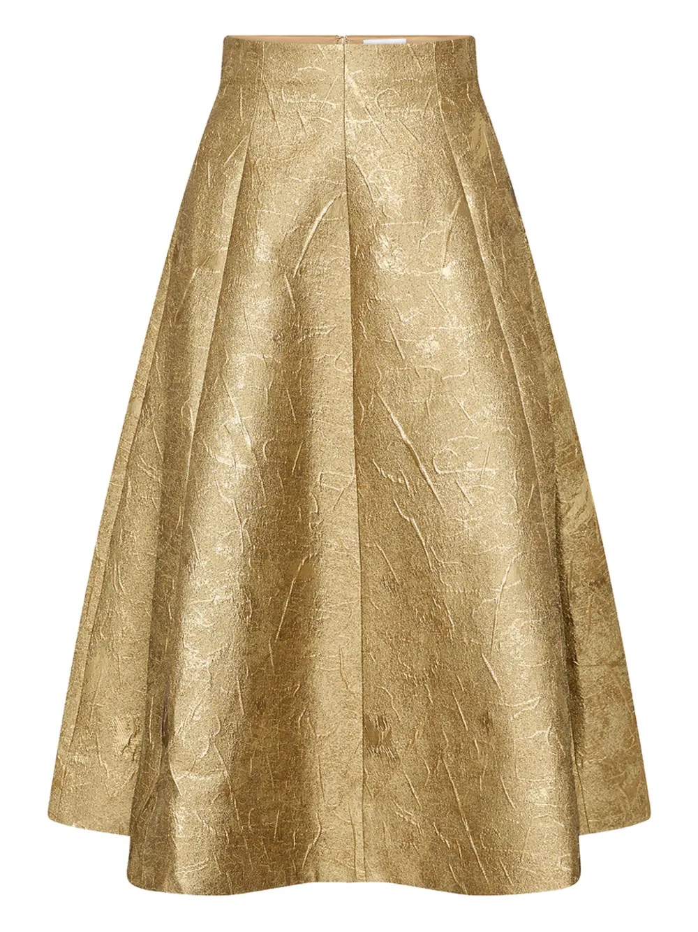 Rebecca Vallance Solana Metallic Midi Skirt In Orange