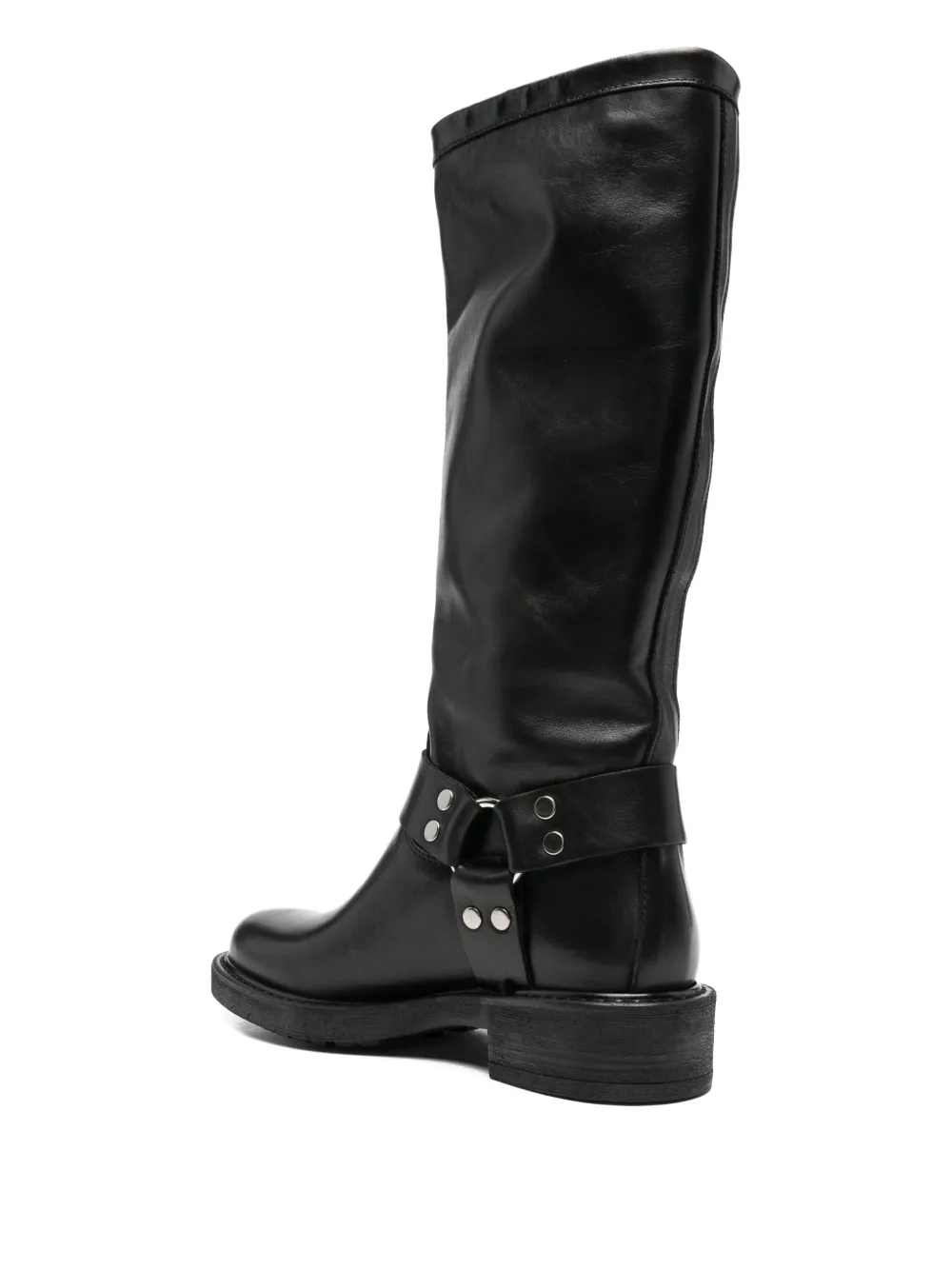 Metisse 40mm buckle-strap leather boots Black