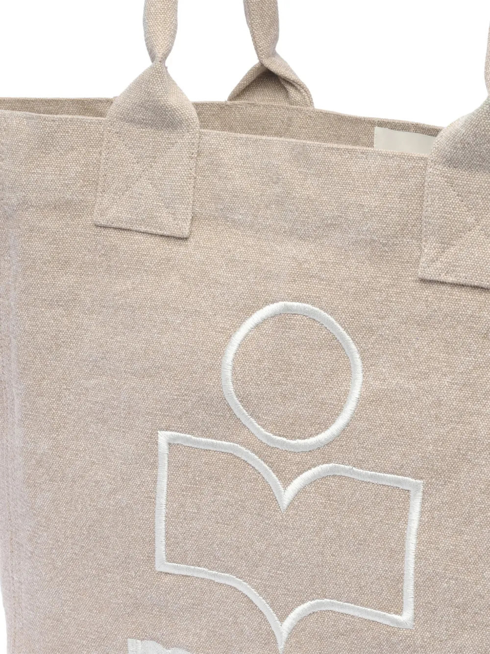 ISABEL MARANT Shopper met geborduurd logo Beige