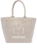 ISABEL MARANT logo-embroidered tote bag - Neutrals