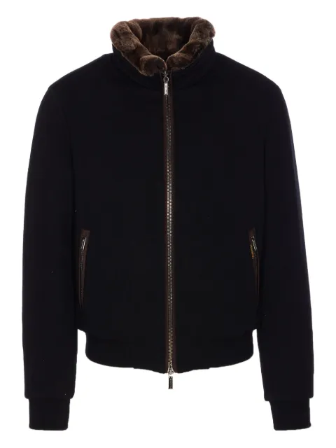 Moorer Bellati Bomberjacke mit Shearling-Kragen