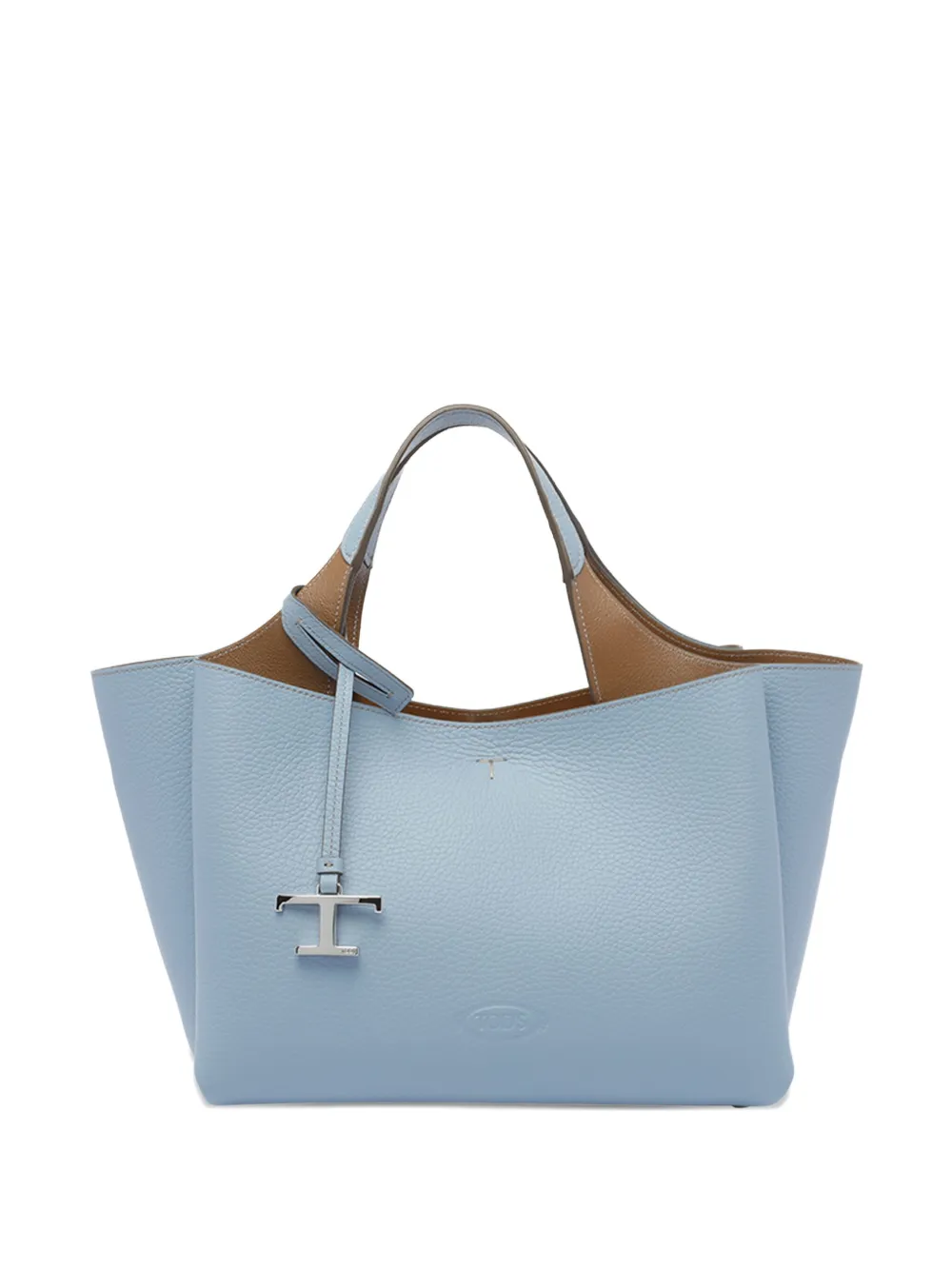 Tod's Leren shopper met logo Blauw