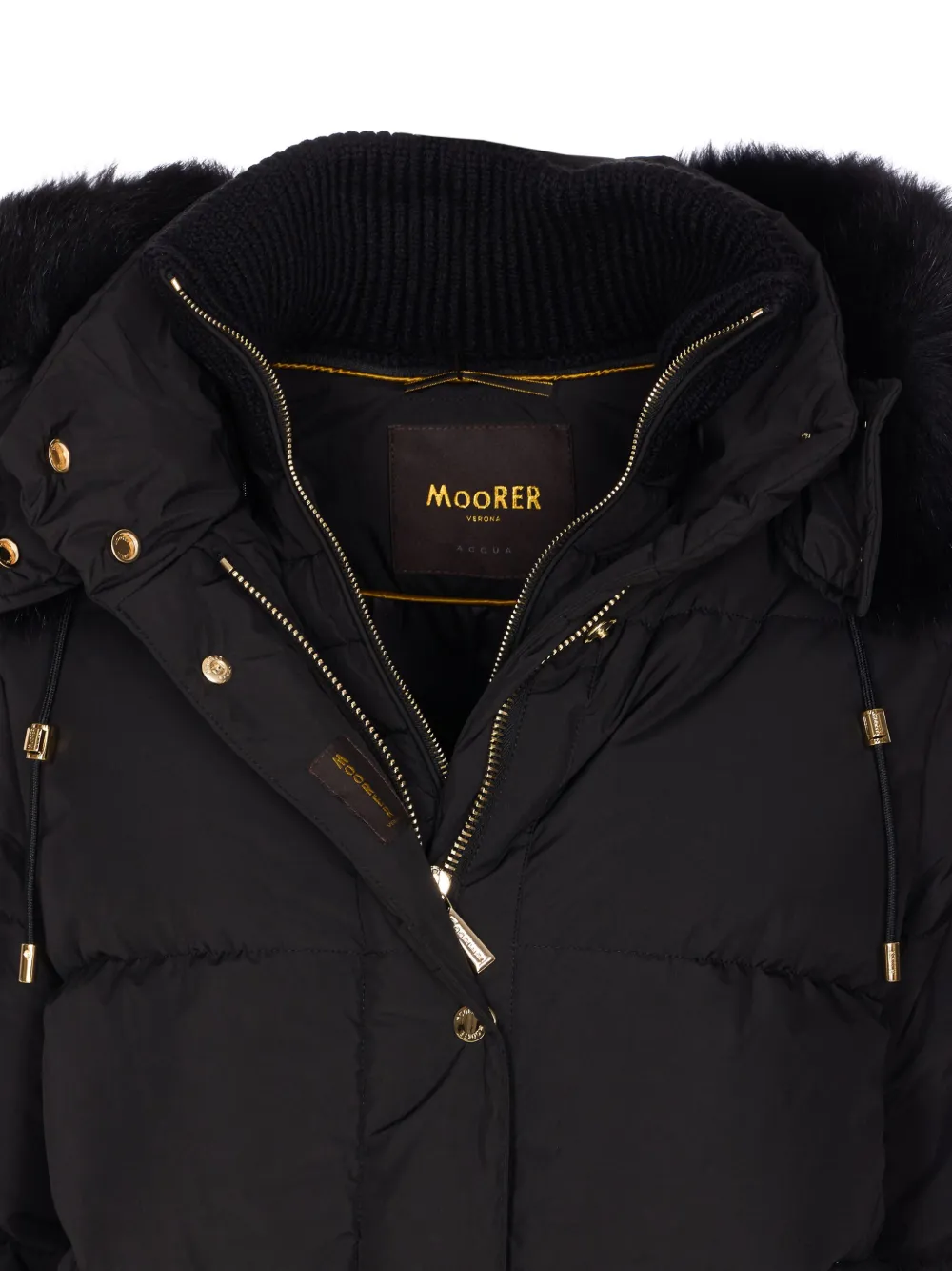 Moorer Jack met bont afwerking Zwart