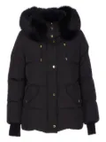 Moorer fur-trimmed padded jacket - Black