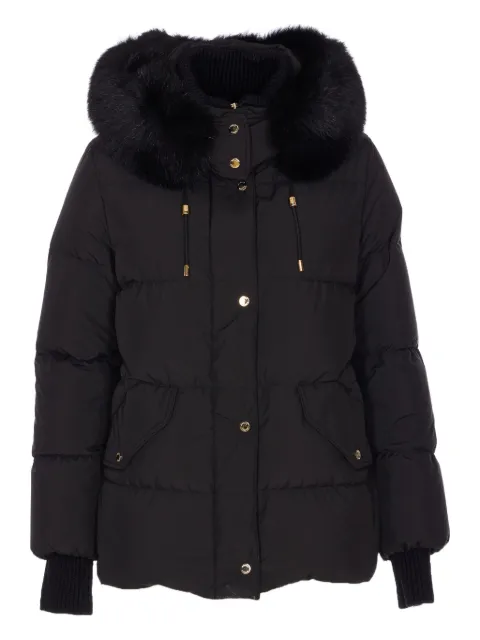 Moorer fur-trimmed padded jacket