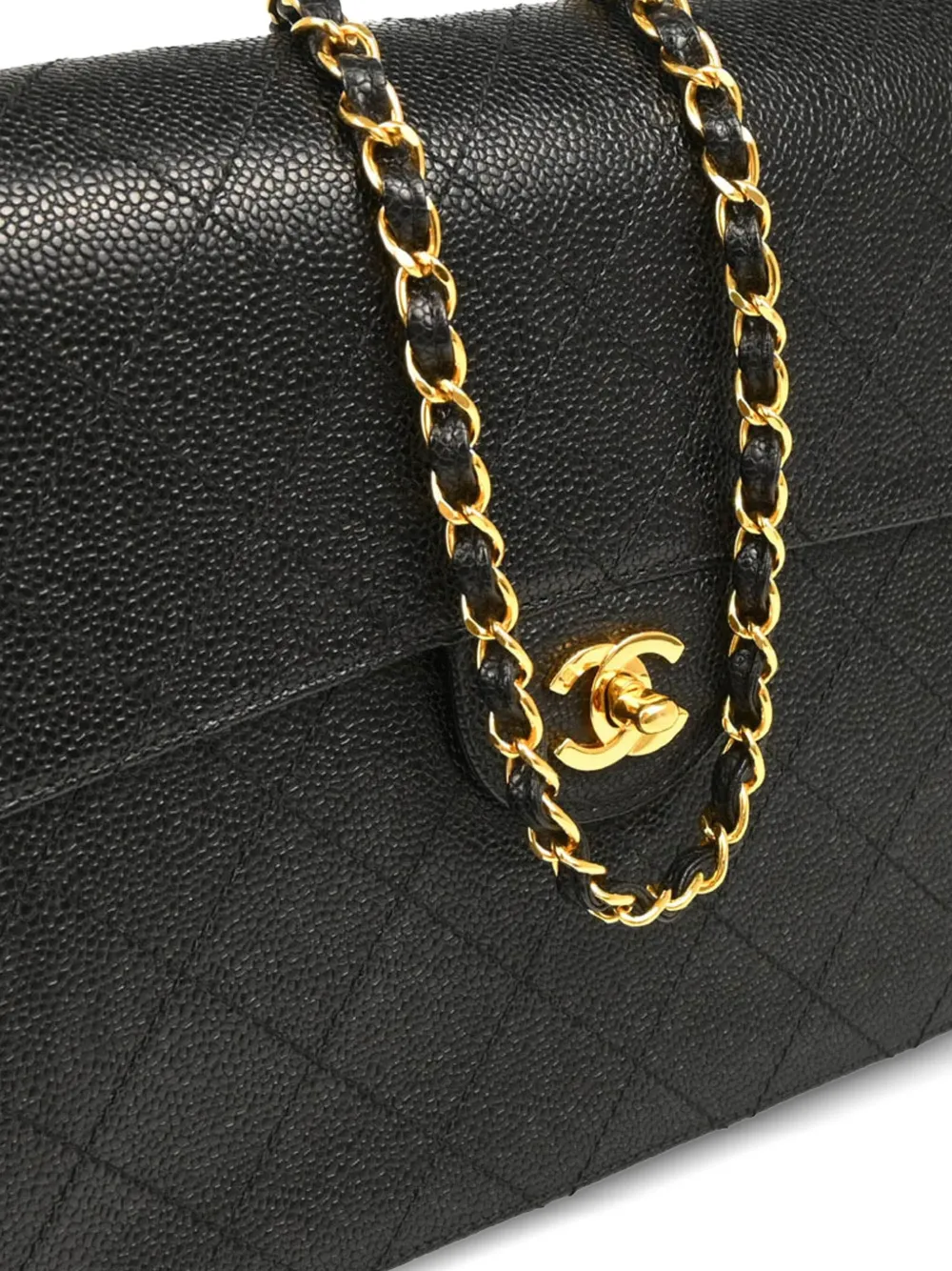 CHANEL Pre-owned 1998 Jumbo Classic Flap Shoulder Bag In Black