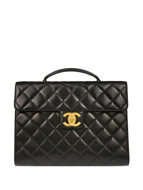 CHANEL Pre-Owned 1997 Briefcase Business diamond-quilting handbag