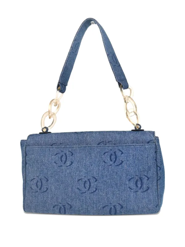 CHANEL Pre-Owned 2002 Denim Handbag | Blue | FARFETCH