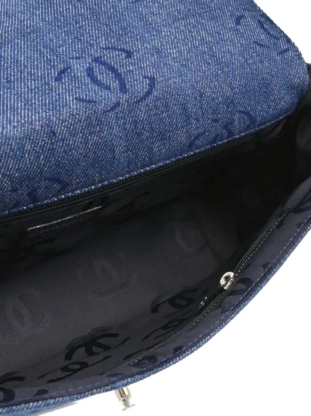 Pre-owned Chanel 2002 Denim Handbag In Blue
