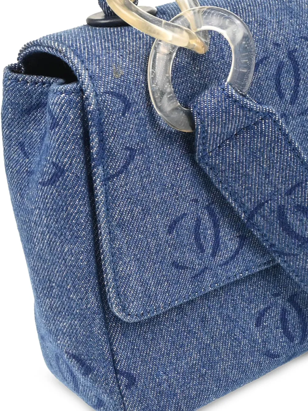 Pre-owned Chanel 2002 Denim Handbag In Blue