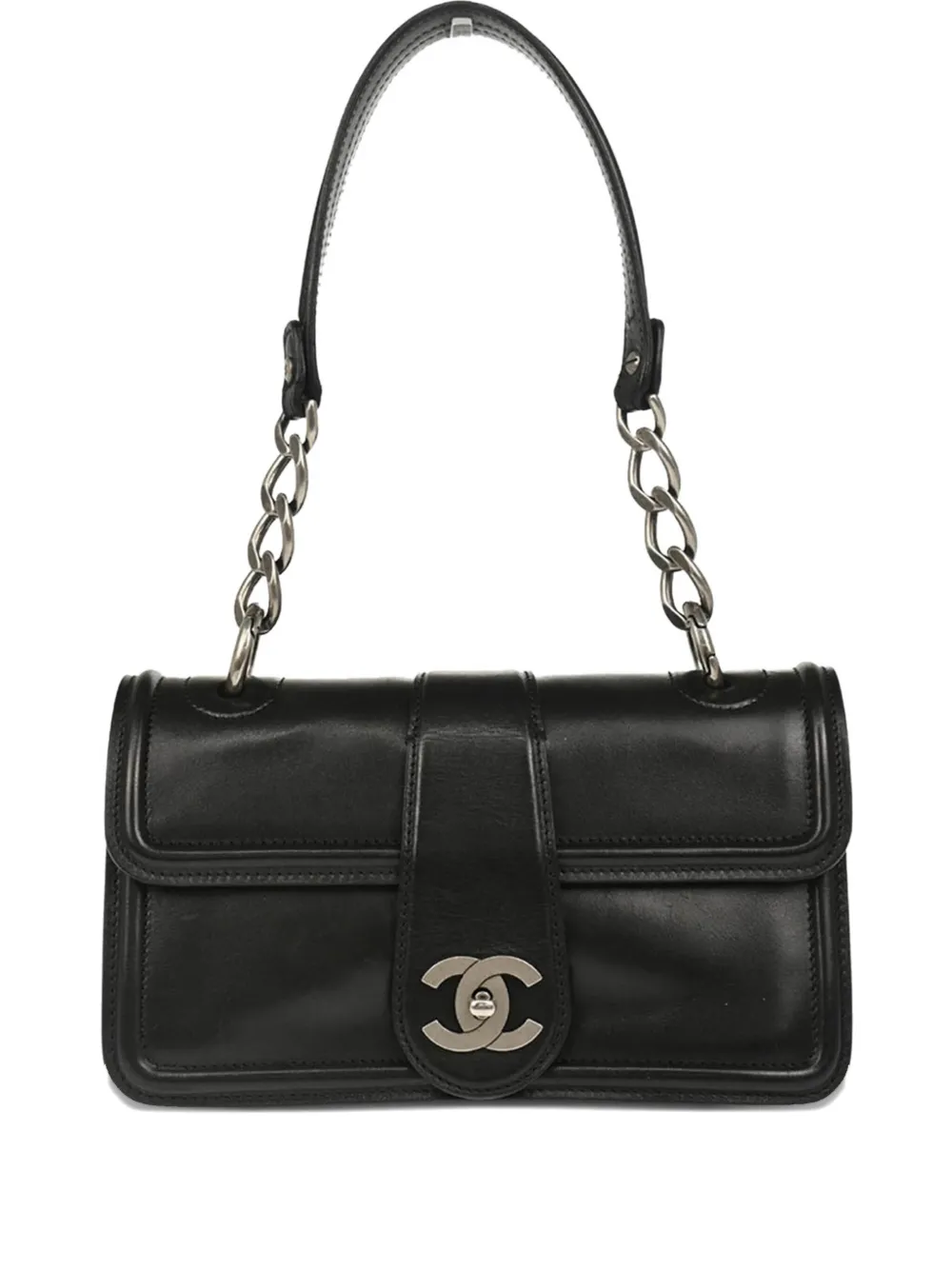 CHANEL Pre-Owned 2006 ラムスキン ショルダーバッグ - ブラック CHANEL Pre-Owned 2006 ラムスキン ショルダーバッグ - ブラック