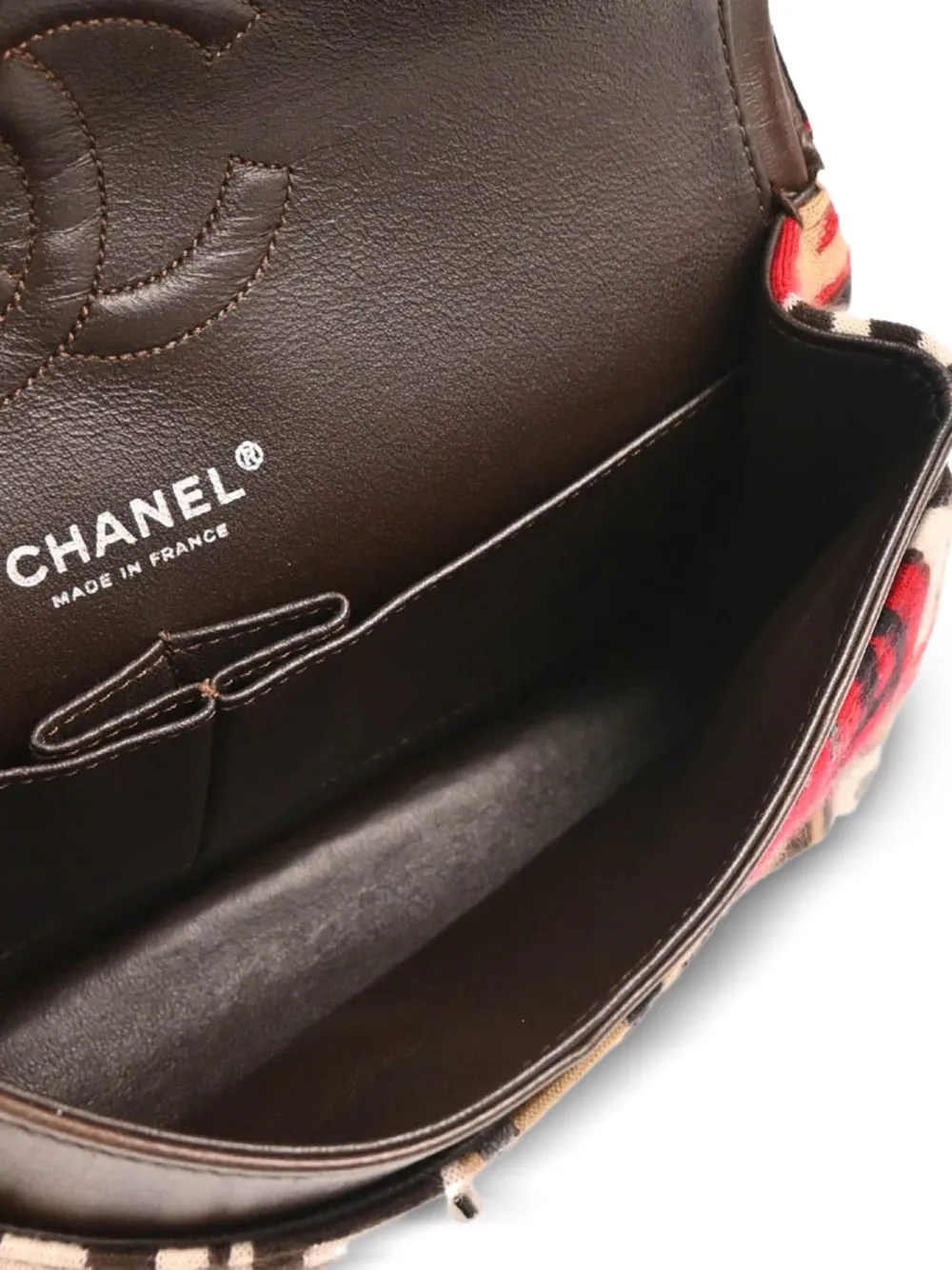 Pre-owned Chanel 2007 Medium Classic Double Flap Shoulder Bag In Red