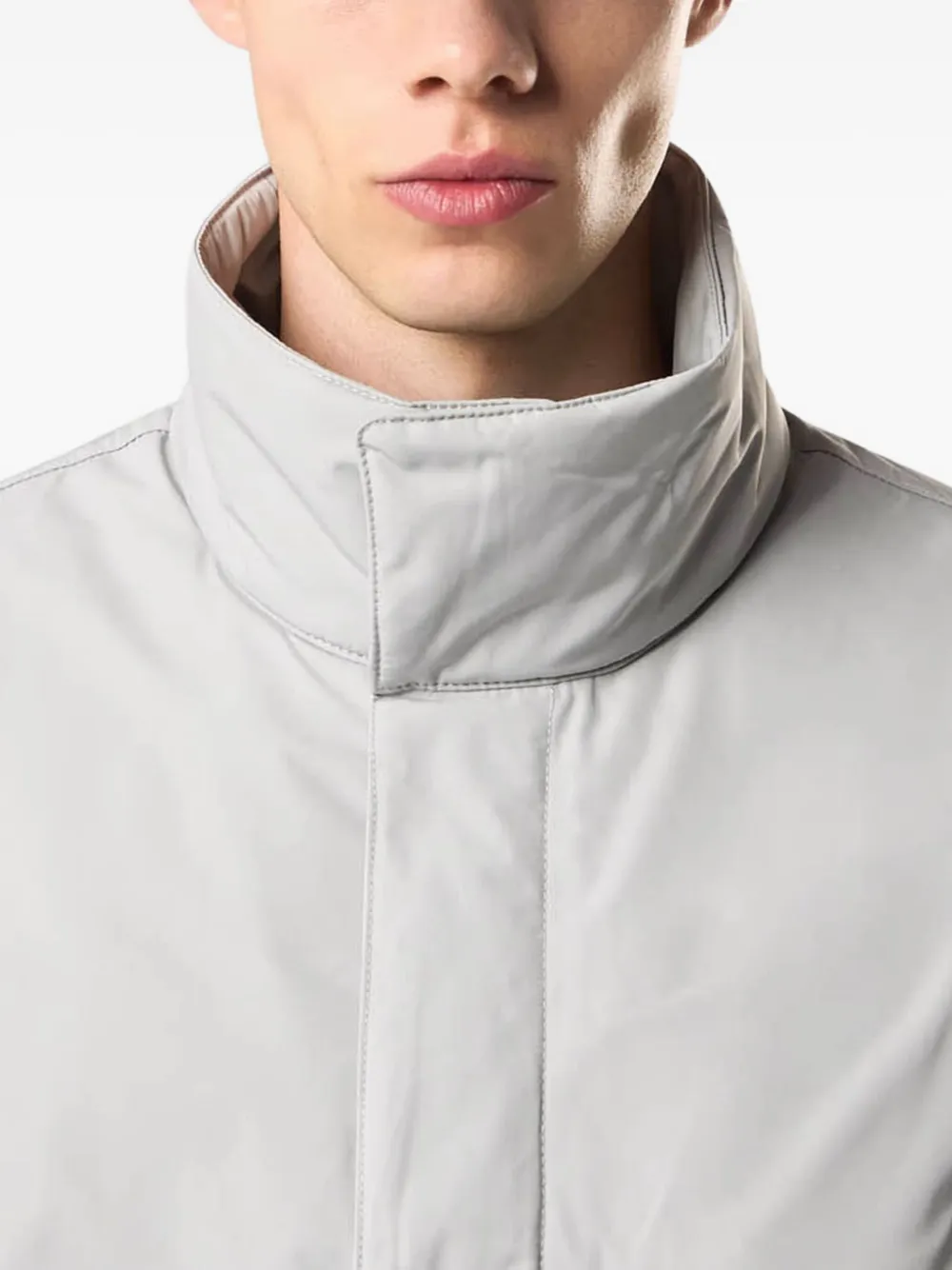 Stone Island logo-patch jacket Grijs