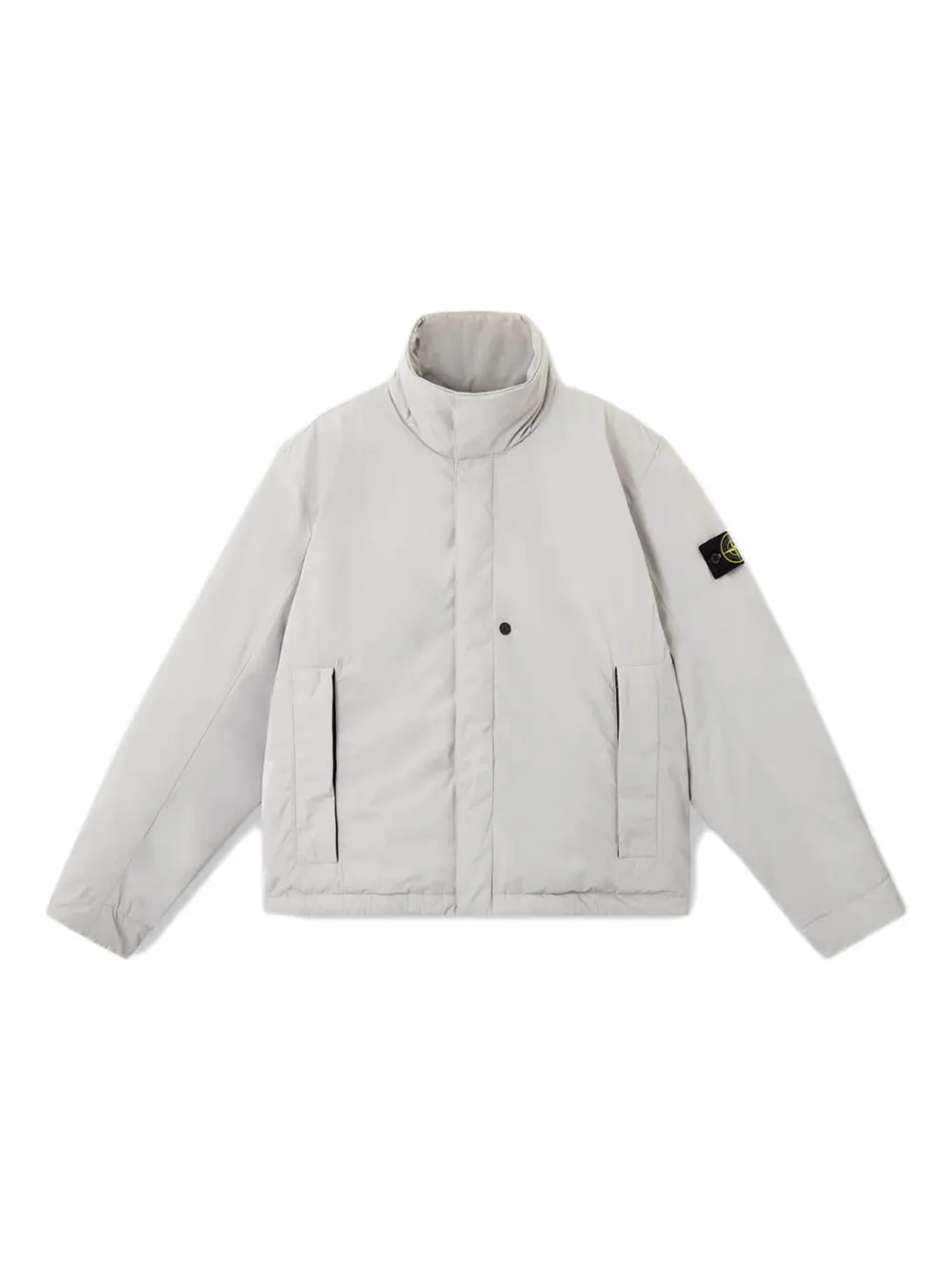 Stone Island logo-patch jacket Grijs