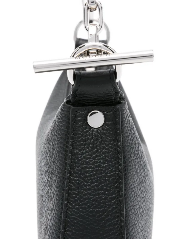 Alexander McQueen Tバー レザーショルダーバッグ | ブラック