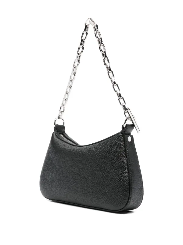 Alexander McQueen Tバー レザーショルダーバッグ | ブラック
