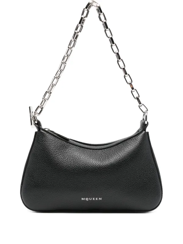 ALEXANDER MCQUEEN ショルダー レザーバッグ Alexander McQueen◇グリップ/ショルダーバッグ/レザー/BLK