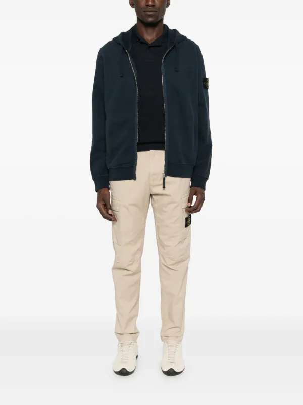 Stone Island ジップアップ パーカー | ブルー | FARFETCH JP
