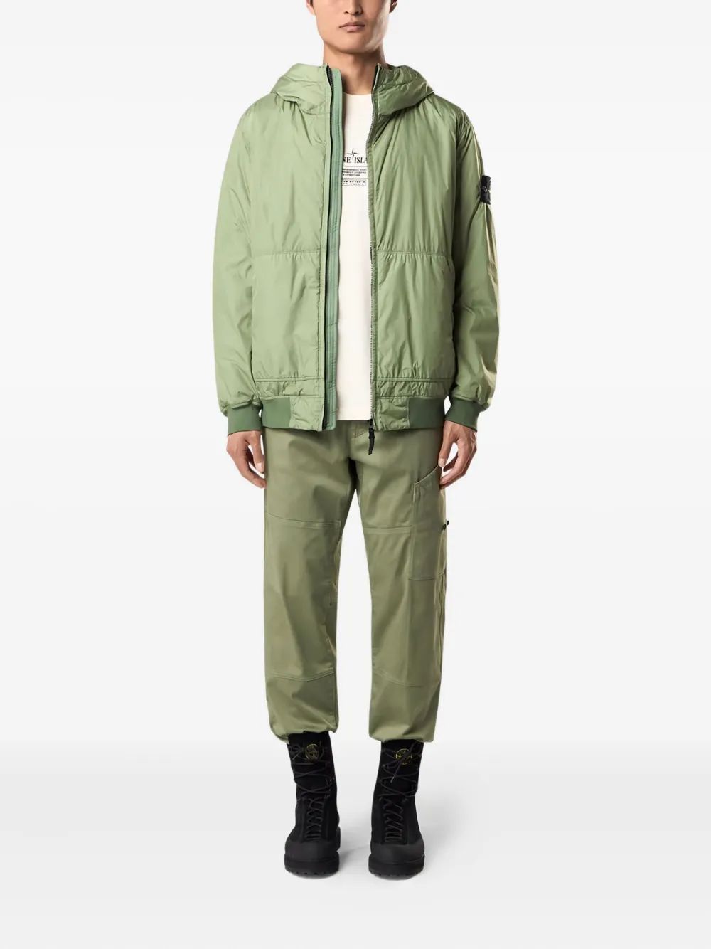 Stone Island logo-patch zip-fastening jacket | Lightweight Jackets | Image 2