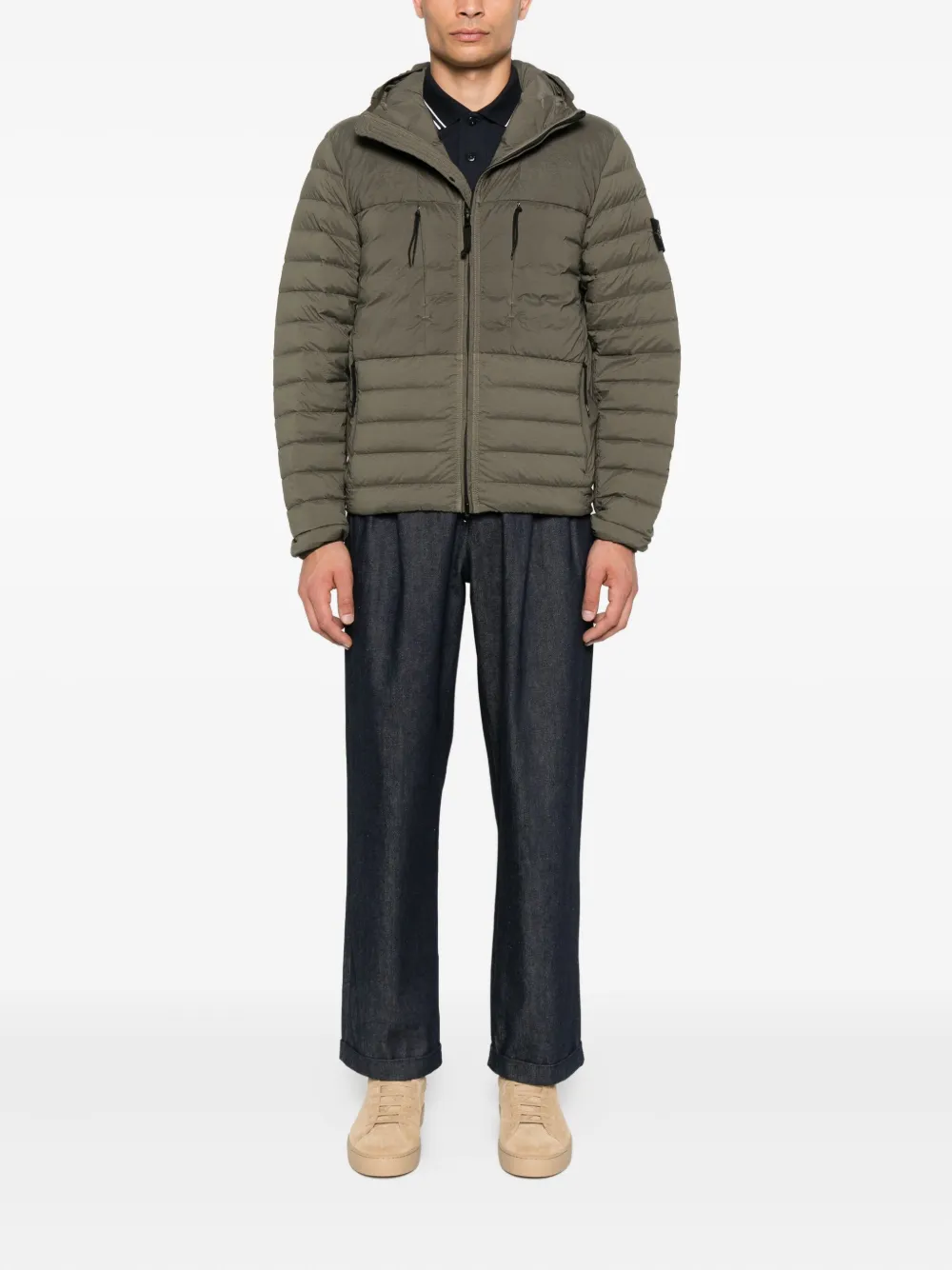 Stone Island Jack met capuchon Groen