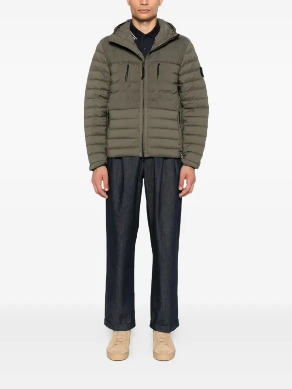 Stone Island Hooded zip-fastening Jacket Green FARFETCH VN