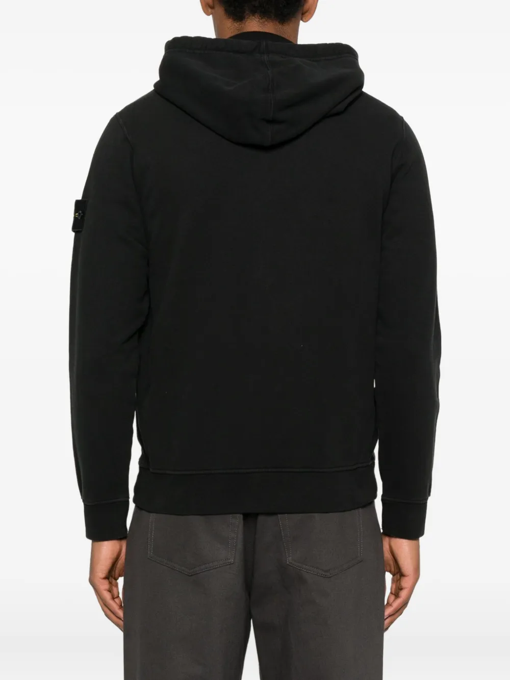 Stone Island Hoodie met rits Zwart