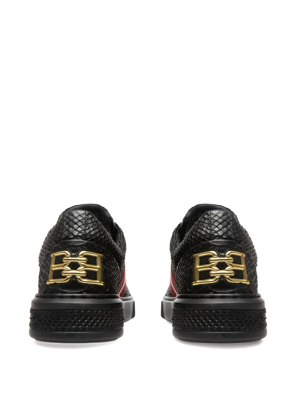 Bally Marell leren sneakers met streepdetail Zwart