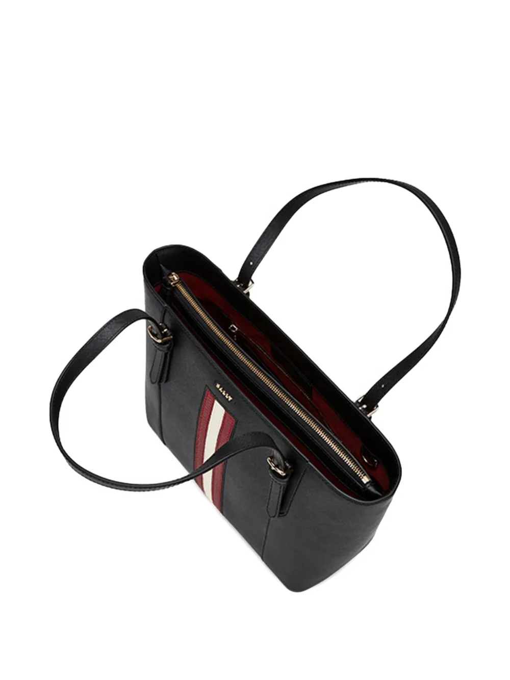 Bally Supra leren shopper met lint Zwart