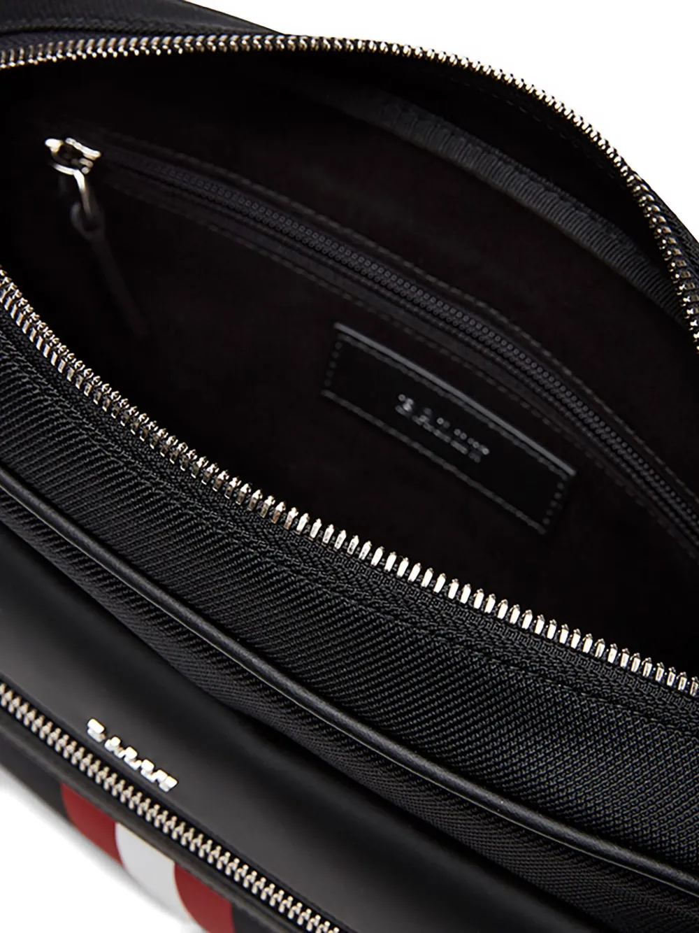 Bally Tharek ribbon-detail canvas messenger bag Zwart