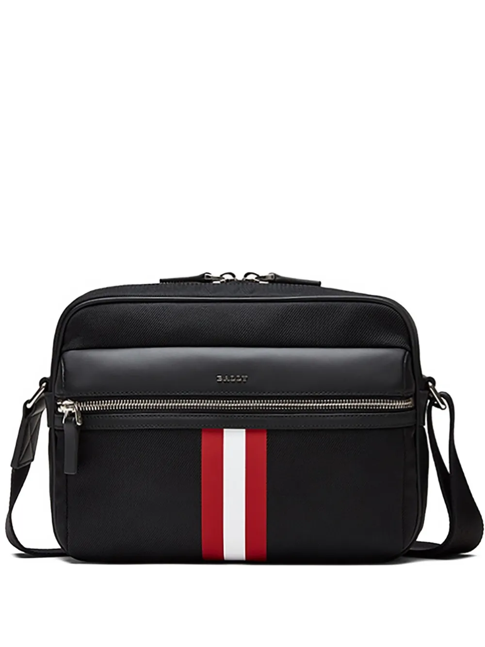Bally Tharek ribbon-detail canvas messenger bag Zwart