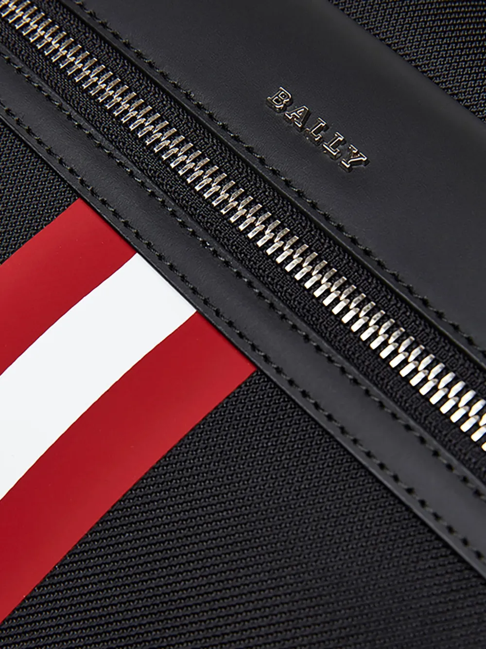 Bally Tharek ribbon-detail canvas messenger bag Zwart