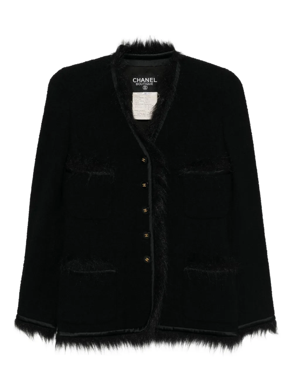 CHANEL Pre-Owned 1994 collarless jacket | Black | Image 1