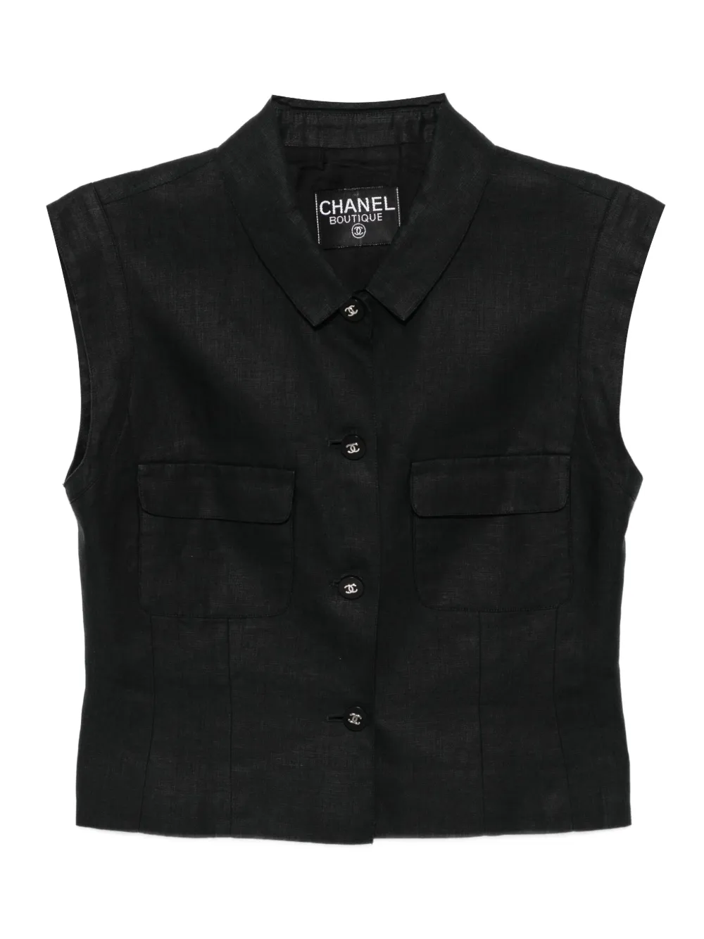 Pre-owned Chanel 1990-2000s Vest Jacket In Black