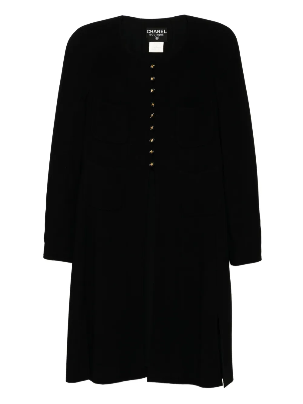 1997 single breasted collarless coat